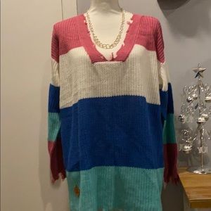 Striped distressed sweater by Simply Southern